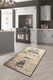 Conceptum Alfombra de Pasillo Coffee Store 80 x 150 cm Multicolor